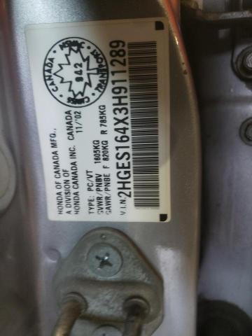 Photo 10 from auction – 2003 HONDA CIVIC DX with VIN 2HGES164X3H911289