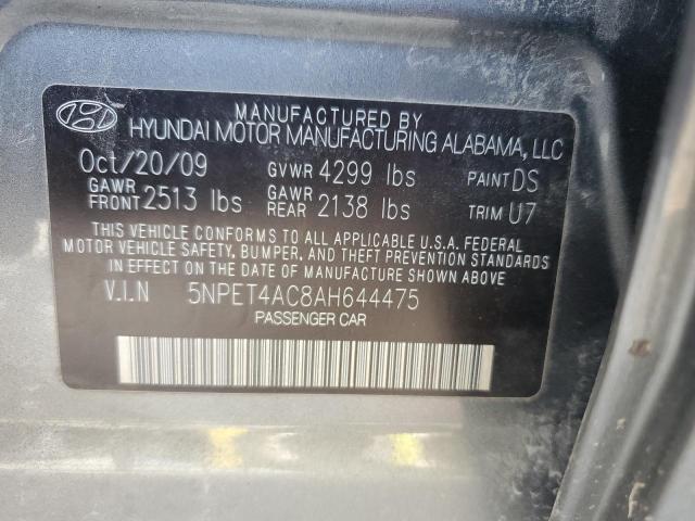 Photo 10 from auction – 2010 HYUNDAI SONATA GLS with VIN 5NPET4AC8AH644475