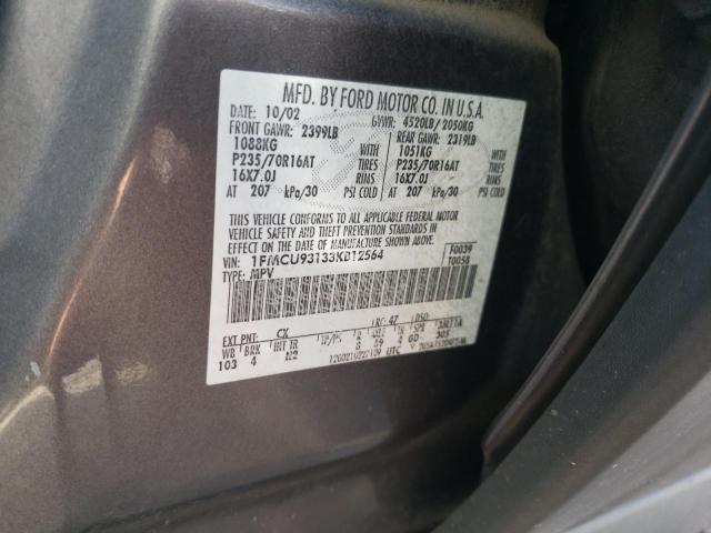 Photo 10 from auction – 2003 FORD ESCAPE XLT with VIN 1FMCU93133KB12564