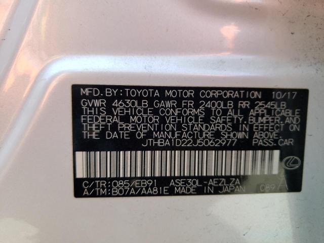 Photo 10 from auction – 2018 LEXUS IS 300 with VIN JTHBA1D22J5062977