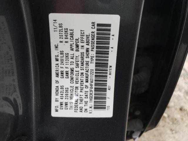 Photo 10 from auction – 2015 HONDA ACCORD EXL with VIN 1HGCR3F84FA011220