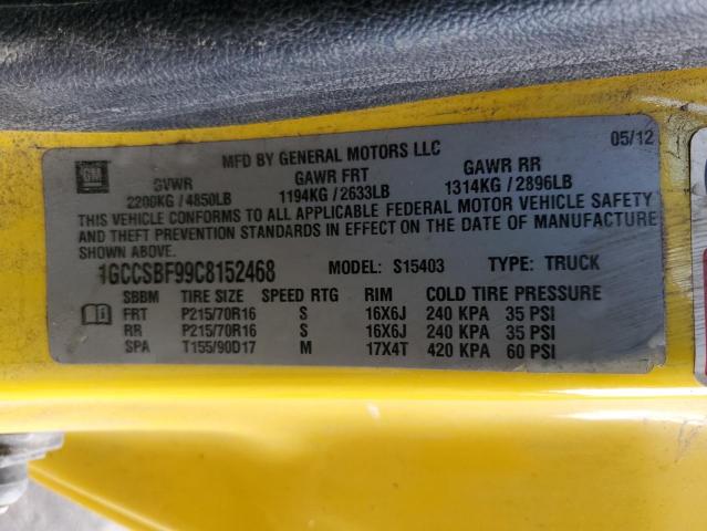 Photo 10 from auction – 2012 CHEVROLET COLORADO with VIN 1GCCSBF99C8152468