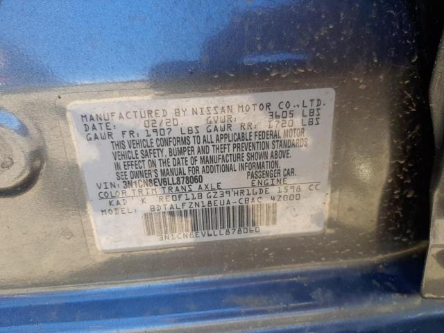 Photo 10 from auction – 2020 NISSAN VERSA SV with VIN 3N1CN8EV6LL878060