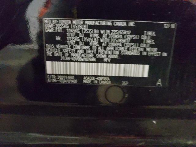 Photo 10 from auction – 2011 TOYOTA RAV4 with VIN 2T3BF4DV8BW107686