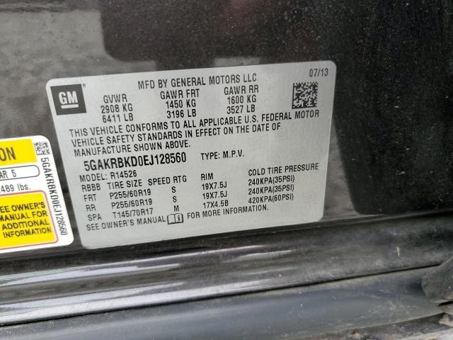 Photo 10 from auction – 2014 BUICK ENCLAVE with VIN 5GAKRBKD0EJ128560