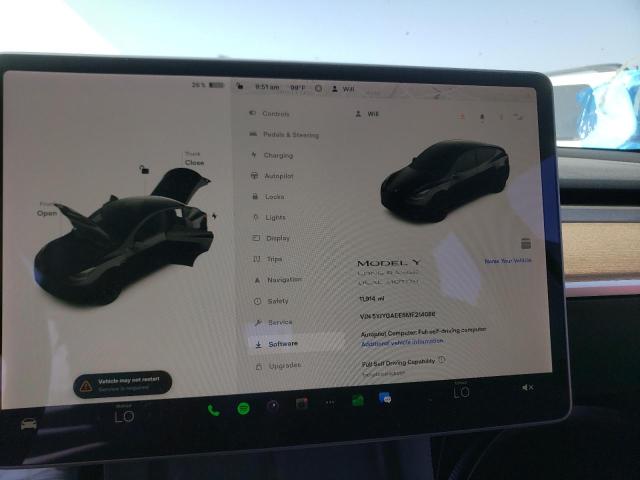 Photo 9 from auction – 2021 TESLA MODEL Y with VIN 5YJYGAEE8MF214086