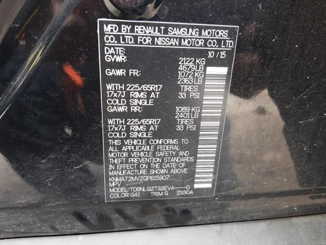 Photo 10 from auction – 2016 NISSAN ROGUE S with VIN KNMAT2MV2GP615907