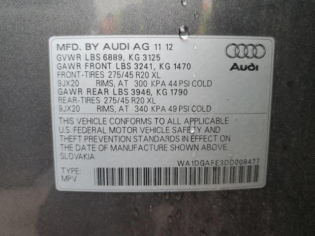 Photo 10 from auction – 2013 AUDI Q7 PRESTIG with VIN WA1DGAFE3DD008477