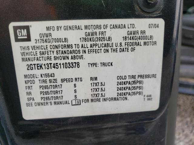 Photo 10 from auction – 2005 GMC NEW SIERRA with VIN 2GTEK13T451103378