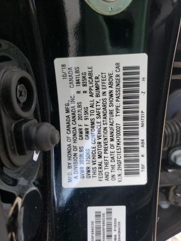 Photo 10 from auction – 2019 HONDA CIVIC SI with VIN 2HGFC1E57KH700027