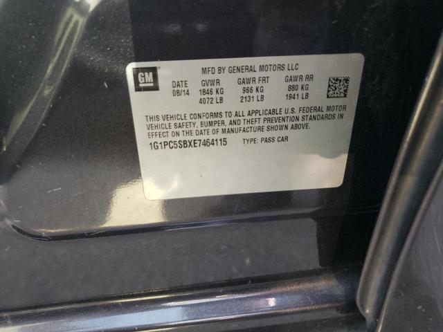 Photo 10 from auction – 2014 CHEVROLET CRUZE LT with VIN 1G1PC5SBXE7464115