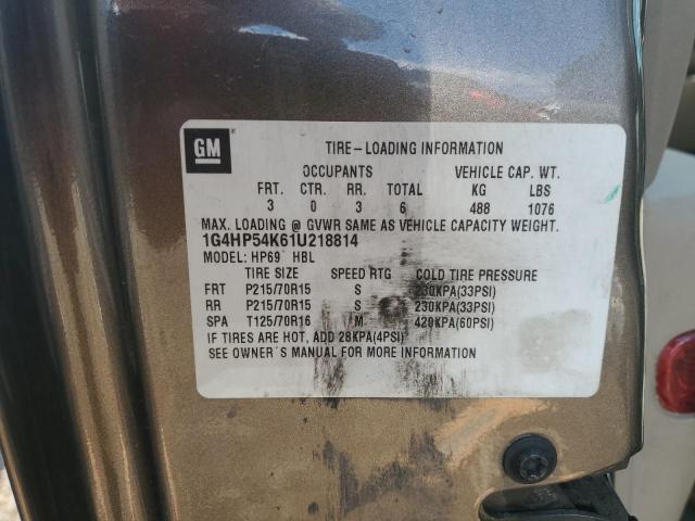 Photo 10 from auction – 2001 BUICK LESABRE CU with VIN 1G4HP54K61U218814