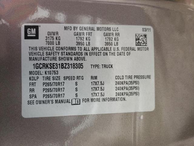 Photo 10 from auction – 2011 CHEVROLET SILVERADO with VIN 1GCRKSE31BZ318305