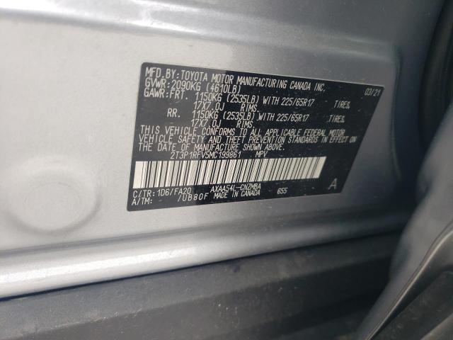 Photo 10 from auction – 2021 TOYOTA RAV4 XLE with VIN 2T3P1RFV5MC199861