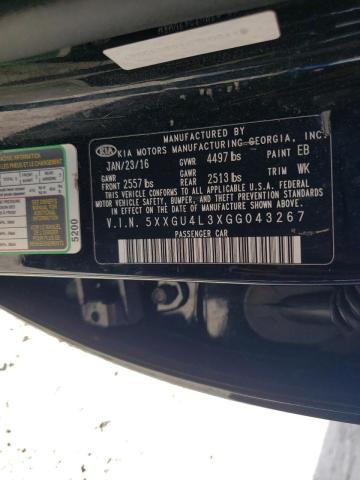 Photo 10 from auction – 2016 KIA OPTIMA EX with VIN 5XXGU4L3XGG043267