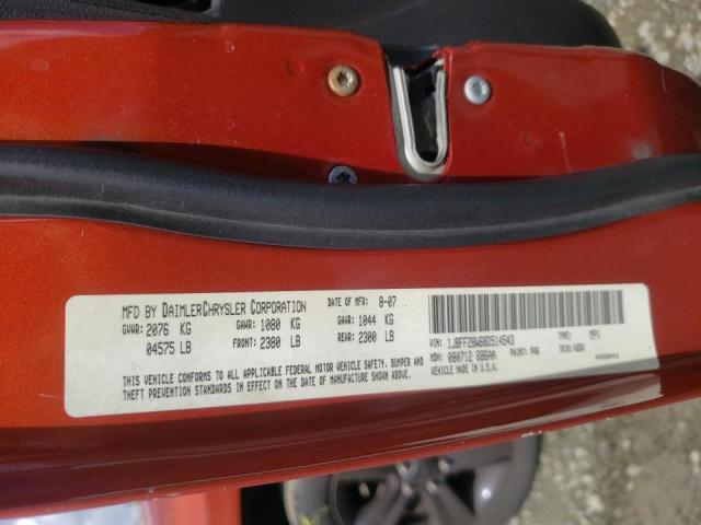 Photo 10 from auction – 2008 JEEP PATRIOT SP with VIN 1J8FF28W68D514543
