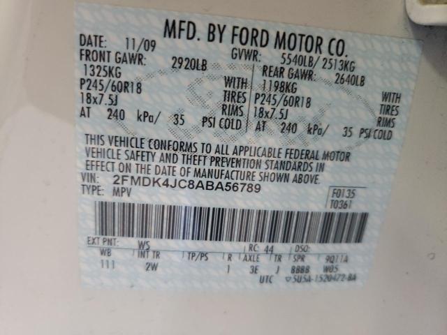 Photo 10 from auction – 2010 FORD EDGE SEL with VIN 2FMDK4JC8ABA56789