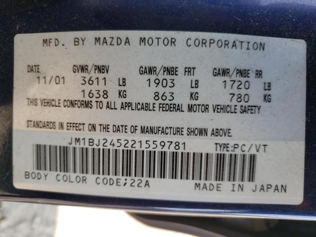 Photo 10 from auction – 2002 MAZDA PROTEGE PR with VIN JM1BJ245221559781