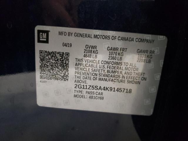 Photo 10 from auction – 2019 CHEVROLET IMPALA LT with VIN 2G11Z5SA4K9145718