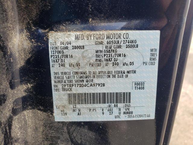 Photo 10 from auction – 2004 FORD F-150 HERI with VIN 2FTRF17204CA97928