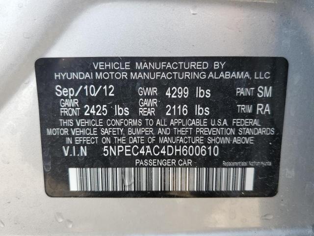 Photo 10 from auction – 2013 HYUNDAI SONATA SE with VIN 5NPEC4AC4DH600610