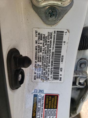 Photo 10 from auction – 2008 HONDA CIVIC EX with VIN 1HGFA16898L029969