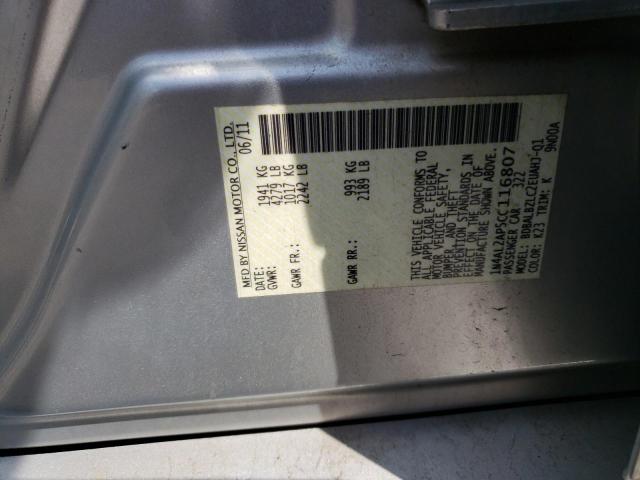 Photo 10 from auction – 2012 NISSAN ALTIMA BAS with VIN 1N4AL2AP5CC116807