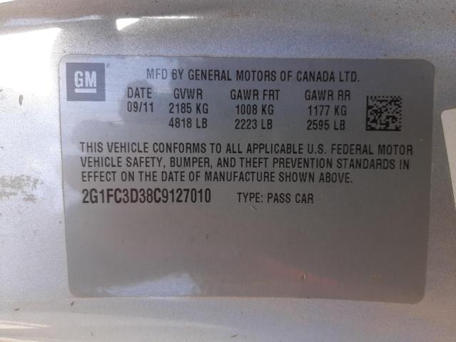 Photo 10 from auction – 2012 CHEVROLET CAMARO LT with VIN 2G1FC3D38C9127010