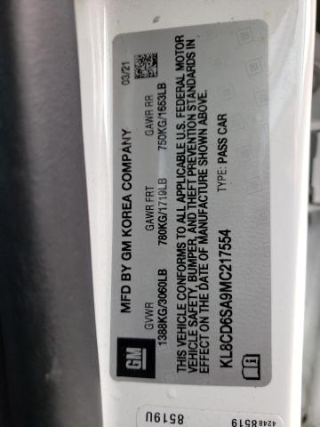 Photo 10 from auction – 2021 CHEVROLET SPARK 1LT with VIN KL8CD6SA9MC217554