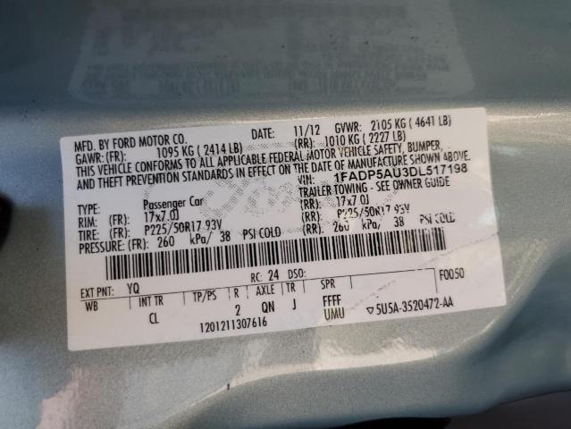 Photo 10 from auction – 2013 FORD C-MAX SE with VIN 1FADP5AU3DL517198
