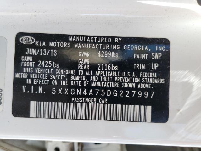 Photo 10 from auction – 2013 KIA OPTIMA EX with VIN 5XXGN4A75DG227997