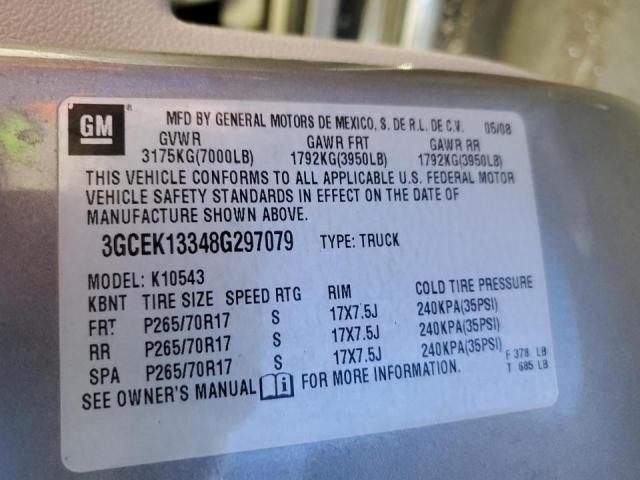 Photo 10 from auction – 2008 CHEVROLET SILVERADO with VIN 3GCEK13348G297079