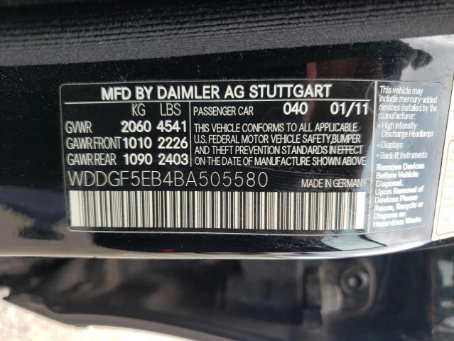 Photo 10 from auction – 2011 MERCEDES-BENZ C 300 with VIN WDDGF5EB4BA505580