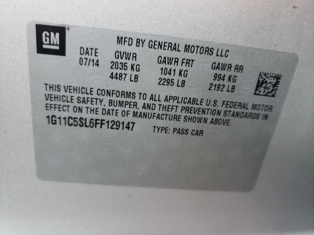 Photo 10 from auction – 2015 CHEVROLET MALIBU 1LT with VIN 1G11C5SL6FF129147