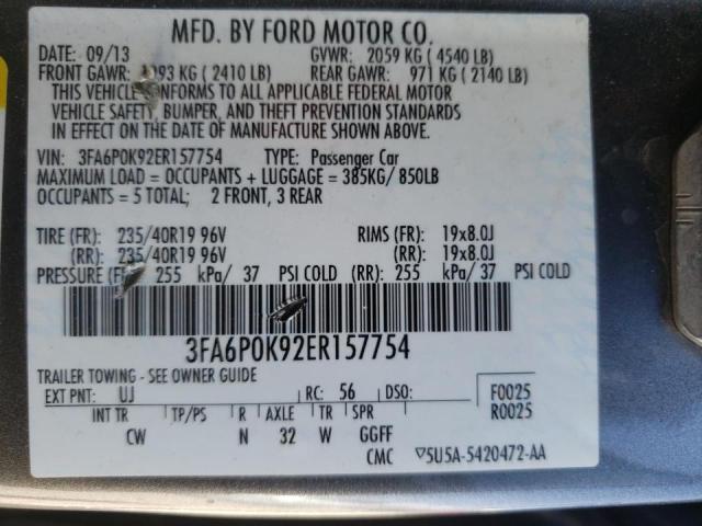 Photo 10 from auction – 2014 FORD FUSION TIT with VIN 3FA6P0K92ER157754
