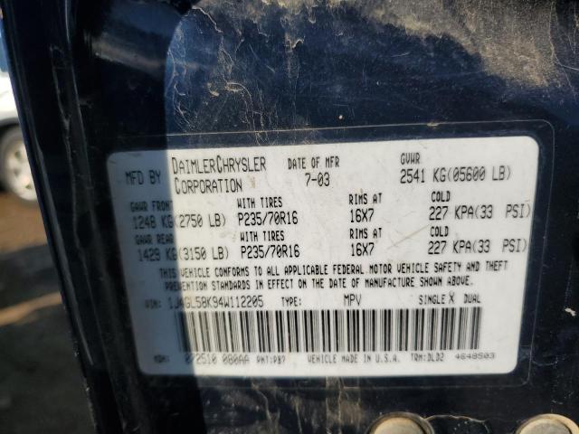 Photo 10 from auction – 2004 JEEP LIBERTY LI with VIN 1J4GL58K94W112205
