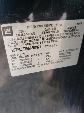 Photo 10 from auction – 2010 GMC TERRAIN SL with VIN 2CTFLJEY5A6261921