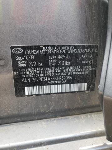 Photo 10 from auction – 2019 HYUNDAI SONATA SE with VIN 5NPE24AF3KH739086