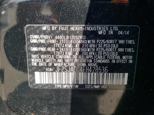 Photo 10 from auction – 2015 SUBARU FORESTER 2 with VIN JF2SJADC4FH428536