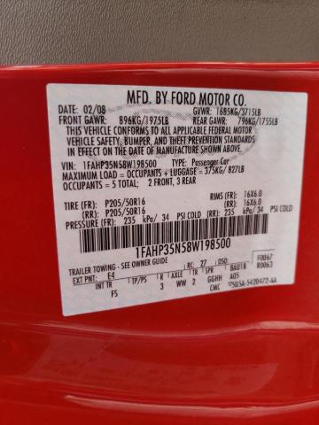 Photo 10 from auction – 2008 FORD FOCUS SE with VIN 1FAHP35N58W198500