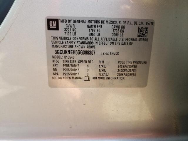 Photo 10 from auction – 2016 CHEVROLET SILVERADO with VIN 3GCUKNEH5GG388307