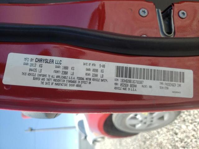 Photo 10 from auction – 2008 DODGE CALIBER with VIN 1B3HB28B18D769367