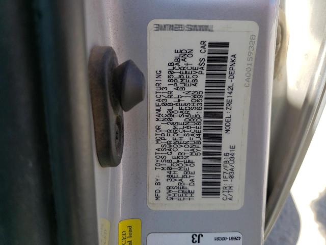 Photo 10 from auction – 2013 TOYOTA COROLLA BA with VIN 5YFBU4EE8DP163595