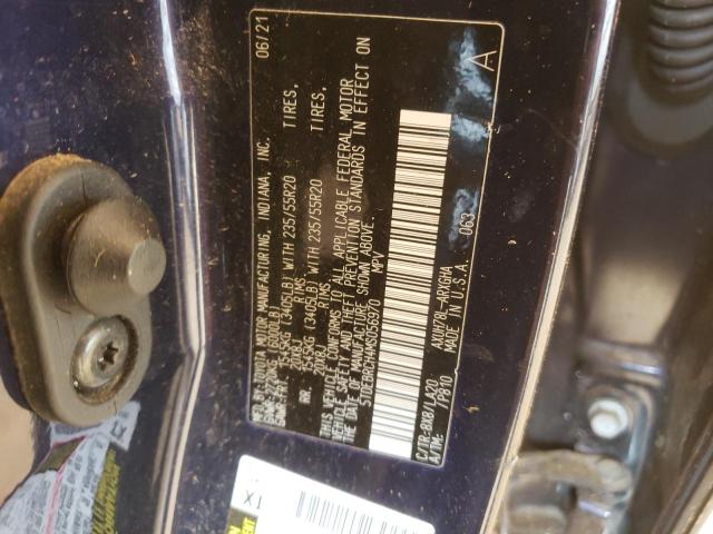 Photo 10 from auction – 2021 TOYOTA HIGHLANDER with VIN 5TDEBRCH4MS056970