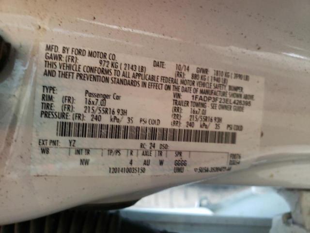 صورة رقم 10 من المزاد - 2014 FORD FOCUS SE مع VIN 1FADP3F23EL426395