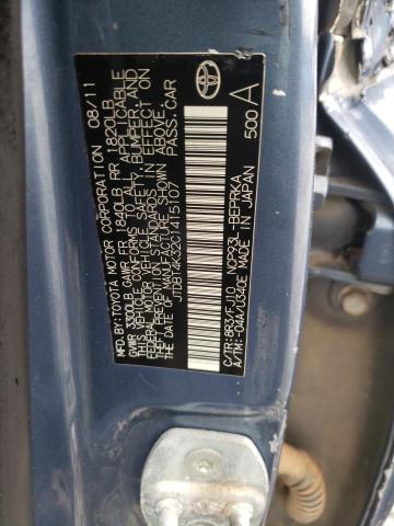 Photo 10 from auction – 2012 TOYOTA YARIS with VIN JTDBT4K32C1415107
