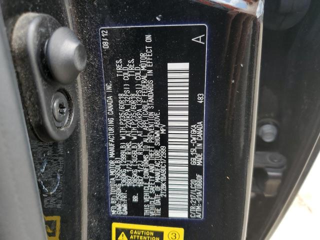 Photo 10 from auction – 2013 LEXUS RX 350 BAS with VIN 2T2BK1BA9DC172999