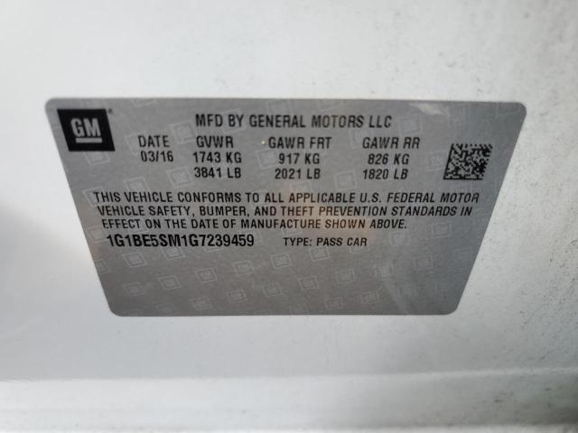 Photo 10 from auction – 2016 CHEVROLET CRUZE LT with VIN 1G1BE5SM1G7239459