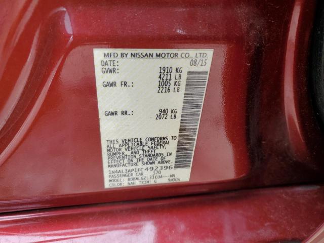 Photo 10 from auction – 2015 NISSAN ALTIMA 2.5 with VIN 1N4AL3AP1FC492396