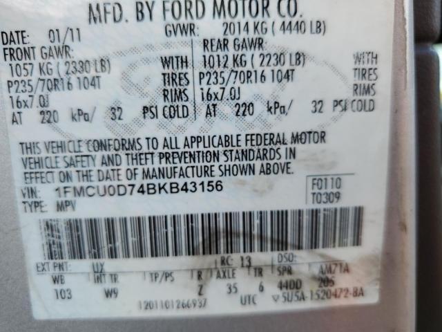 صورة رقم 10 من المزاد - 2011 FORD ESCAPE XLT مع VIN 1FMCU0D74BKB43156